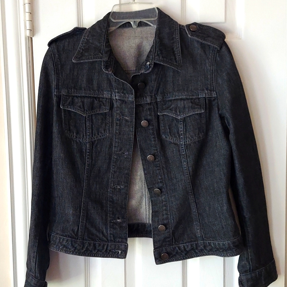 Black denim Ellie Tahari jacket